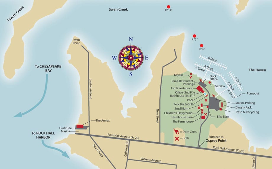Osprey Point facilities map.