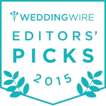 WeddingWire Editors Picks 2015 award badge.