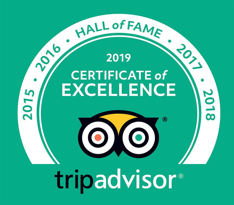 Tripadvisor 2015-2019 Certificate of Excellence