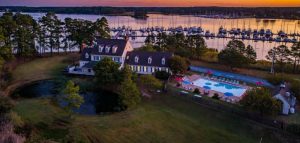 A view of Osprey Point, a gorgeous waterfront bed and breakfast in Rock Hall, MD