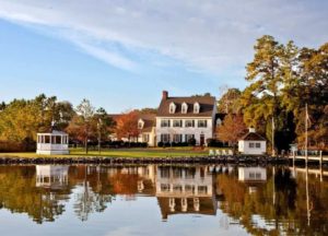 A view of Osprey Point Inn, the perfect place for a romantic getaway on the Chesapeake Bay
