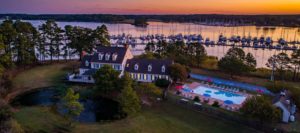 A view of Osprey Point Inn and Marina