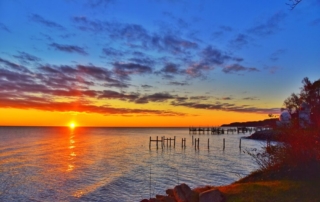 A sunset on the Chesapeake Bay