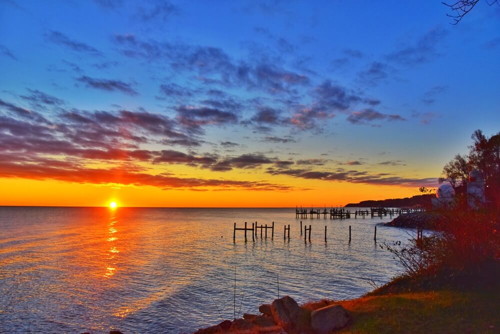 A sunset on the Chesapeake Bay
